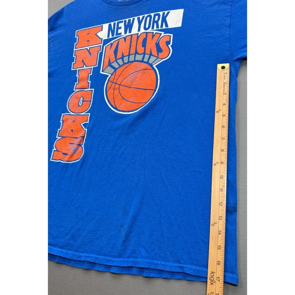 NBA New York Knicks Hardwood Classics Long Sleeve Shirt Blue | Men's XL